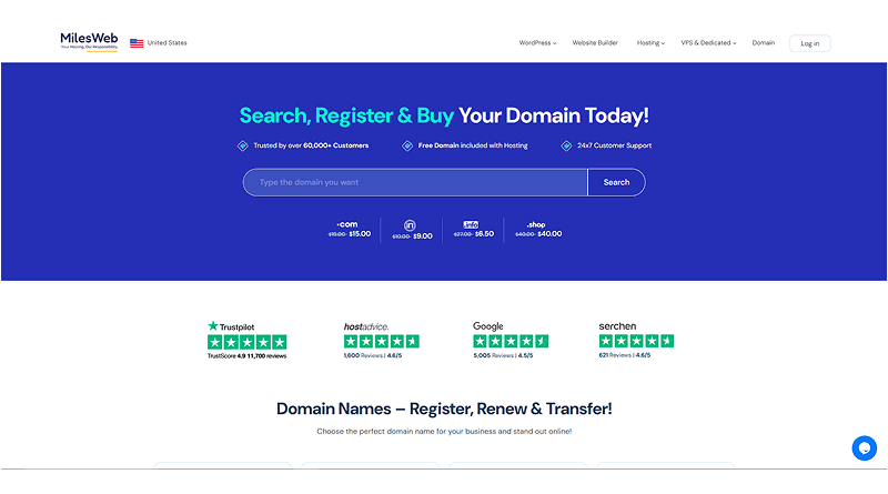 MilesWeb: Most Affordable Option for Beginners and Businesses